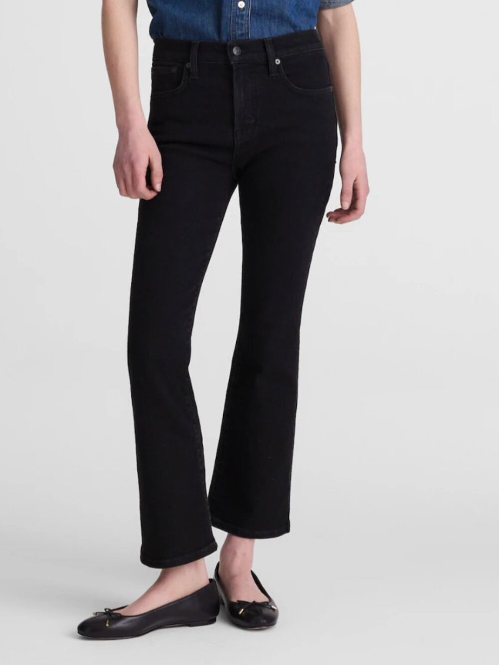 NWT The Short Flare Crop Jean in Super Stretch Denim 26SHORT